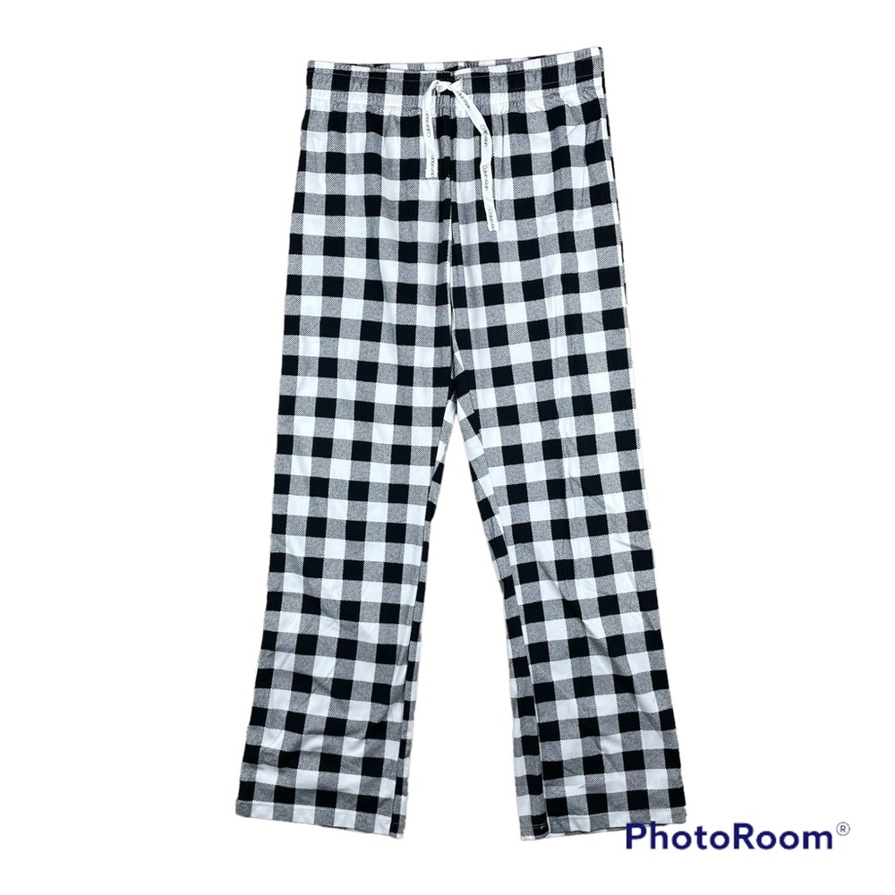 NWOT Calvin Klein Women Fleece Checkerboard Black & White Pajama Pant Size Small